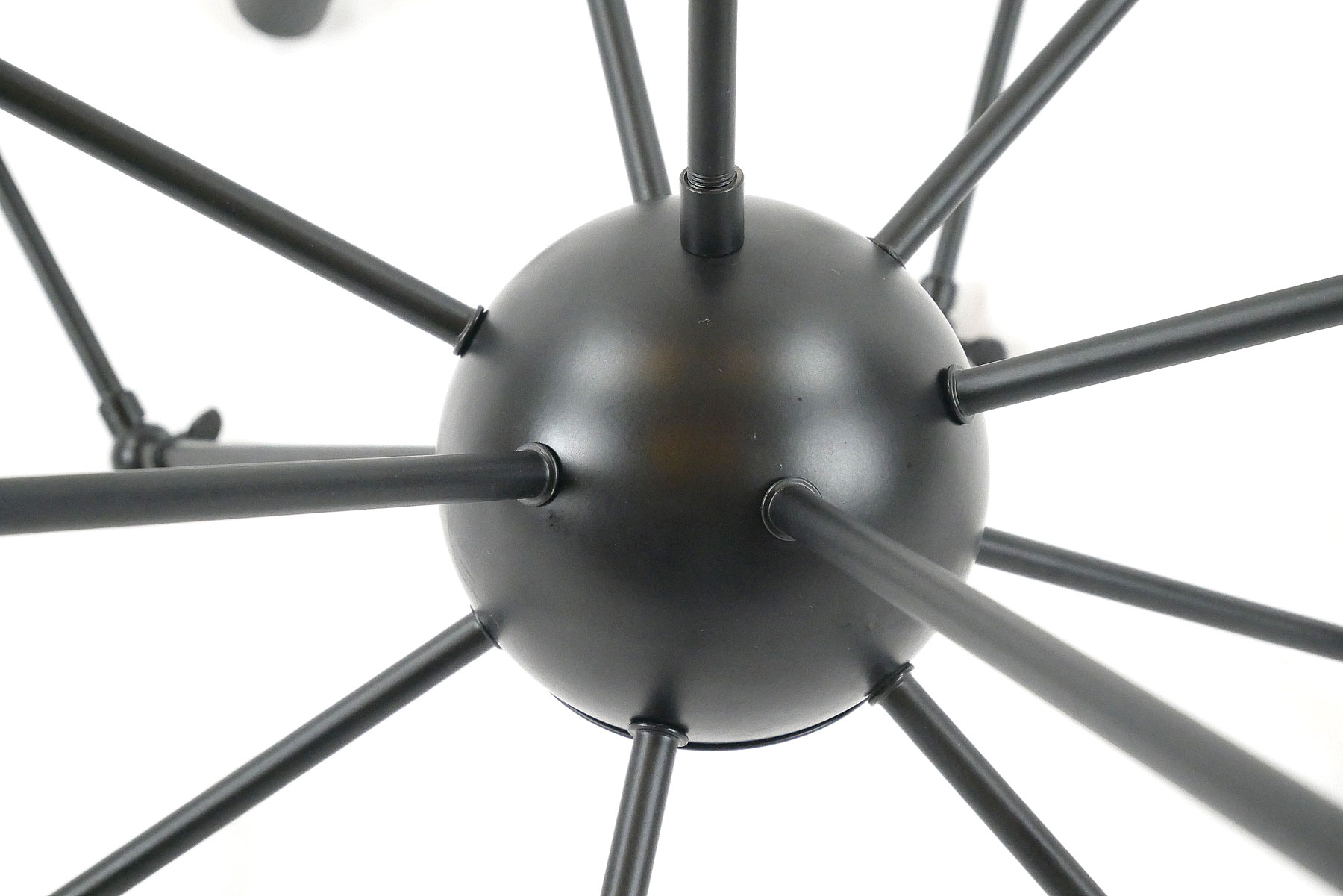 โคมไฟระย้าเหล็กทรงแมงมุม 12 ขา สีดำ สไตล์ Loft American