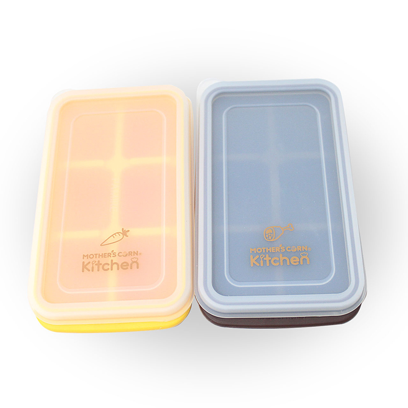 กล่องซิลิโคนสำหรับแช่แข็งอาหารพร้อมฝาปิด Mother's Corn Kitchen Silicone Freezer Cubes