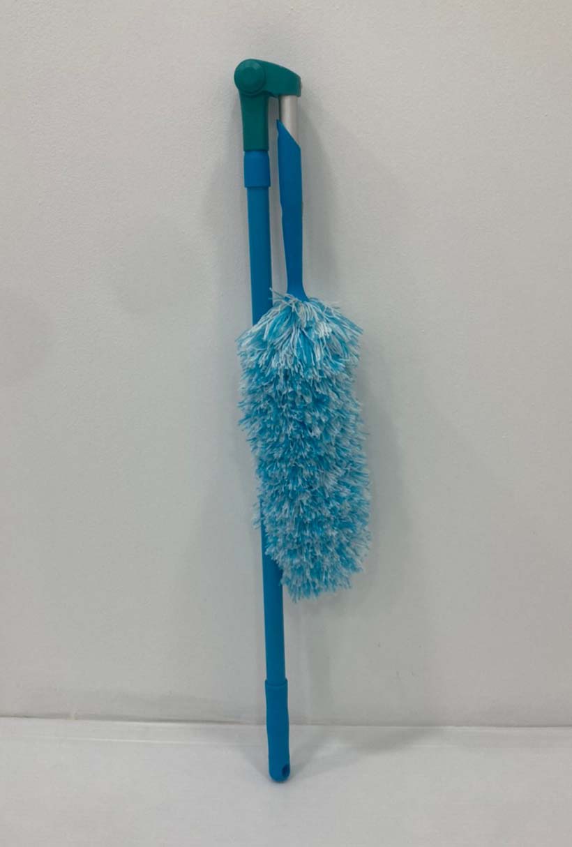 ไม้ปัดไมโครไฟเบอร์ ด้ามปรับระดับยืดได้ สีฟ้า