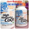วิตามินลดริ้วรอยชะลอความเสื่อม ต้านอนุมูลอิสระDoctor's Best High Absorption CoQ10,100mg120เม็ดสูตรJ
