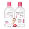ฉลากไทย ซื้อเป็นคู่ถูกกว่า Bioderma Sensibio (Crealine) H2O 500 mL ขวดชมพู x 2 ขวด