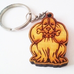 พวงกุญแจไม้ หมาพุดเดิ้ล แบบ 8