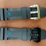 สายนาฬิกา แบรนด์ Panerai แบบสายยางซิลิโคนสีดำ