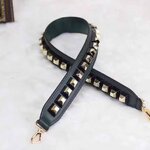 สายกระเป๋า fd bag strap สีดำ ลายสี่เหลี่ยม