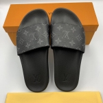 รองเท้าแตะ lv sandal ชาย ลาย monogram size 38-45 สีดำและน้ำตาล