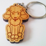พวงกุญแจไม้ หมาพุดเดิ้ล แบบ 5