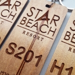 พวงกุญแจไม้ พวงกุญแจรีสอร์ท - Star Beach Resort @หาดเจ้าหลาว จันทบุรี