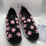 พร้อมส่ง รองเท้า dio fusion sneakers รุ่นใหม่ล่าสุด 2016 สีดำดอกไม้ชมพู สอบถามไซส์ได้ค่ะสต็อคของเปลี่ยนตลอด