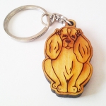 พวงกุญแจไม้ หมาพุดเดิ้ล แบบ 7