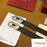 เข็มขัด ferra belt หัวเงินและทอง