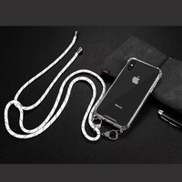 เคสใสไอโฟน พร้อมสายคล้อง 12 Pro สายขาว