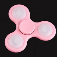 Fidget Spinner แบบไฟ LED สีชมพู
