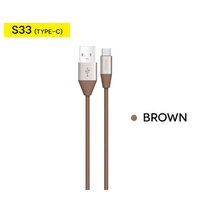 สายชาร์จ Orsen by Eloop S33 - Type C สีน้ำตาล