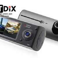 กล้องติดรถยนต์ R300 HD DVR 2 เลนส์+GPS สีดำเงิน