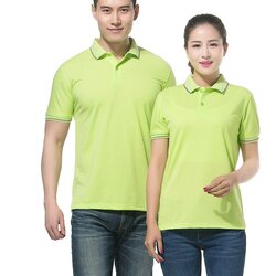 P6012005 เสื้อฟอร์มพนักงาน เสื้อยืดปกโปโล เสื้อโปโลสีเขียว P6012005