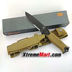มีดพก Survival Knife GERBER Strong Arm Fixed Blade Stainless Steel (สีเขียว)