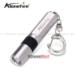 ไฟฉาย Alonefire s107 ไฟฉายขนาดเล็ก พวงกุญแจไฟฉาย ไฟฉายกันน้ำได้ สีเงิน สแตนเลส