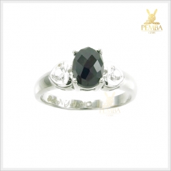 แหวนนิลแท้ น่ารักๆ ใส่เก๋บนนิ้วคุณ เงินแท้925 ชุบทองคำขาว