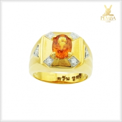 แหวนบุษราคัมแท้ สีสวยใส คัดพิเศษ (สามารถสั่งทำได้ค่ะ)