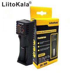 เครื่องชาร์จ LiitoKala Lii-100 Micro USB 1 รางชาร์จ สำหรับแบต 14500 18650 26650 AA AAA กระแสชาร์จ 500/1000mA (เฉพาะเครื่องชาร์จ)