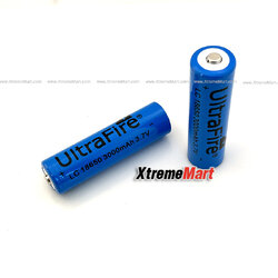 แบตเตอรี่ชาร์จ Li-ion Ultrafire BRC 18650 3.7V 3000mAh สีฟ้า (ราคาต่อก้อน)