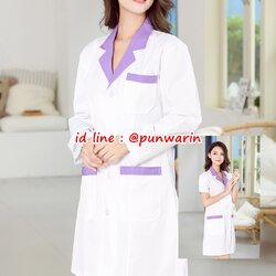 เสื้อกาว,ชุดพนักงานคลินิค,ชุดพนักงานทันตแพทย์,ชุดหมอผ่าตัด,คลินิคทันตแพทย์ คุณภาพดี TS6301011