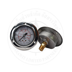 เกจวัดแรงดัน 0-250BAR ออกหลัง มีปีก
