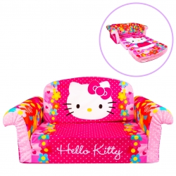 โซฟาเอนกประสงค์สำหรับเด็ก Marshmallow Furniture Children's 2-in-1 Flip Open Foam Sofa (Hello Kitty)
