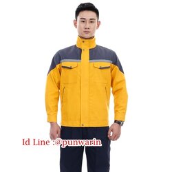 ชุดฟอร์มพนักงานช่างวิศวกรรม ช่างไฟฟ้า ช่างประปา ช่างยนตร์ ช่างกลโรงงาน ช่างก่อสร้างแขนยาว M6303008 สีภาพ S-4XL