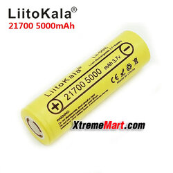 แบตเตอรี่ Liitokala lii-50E 21700 5000mah ชาร์จได้ 3.7V 5C discharge High Power batteries For High-power Appliances (ราคาต่อ1ก้อน)