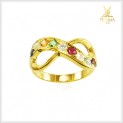 แหวนทองนพเก้าแท้ ทรง Infinity เสริมบารมี มงคลโชคลาภ (สามารถสั่งทำได้ค่ะ)