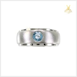 แหวนอะความารีนแท้ เรียบหรู ดูมีสไตล์ แหวนพลอยแท้