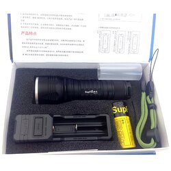 ชุดเซตไฟฉายซูม SUPFIRE F11-T 10W 1100 LM หลอด CREE XML2 (T6)(BLACK)
