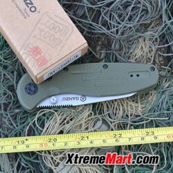 มีดพับ Ganzo G701-G (ด้ามสีเขียว) Folding Knife Tanto 440C Blade