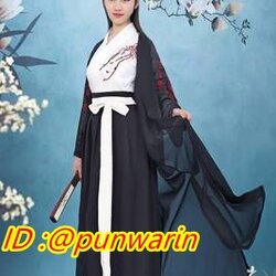 ชุดหนังจีน ชุดซีรี่หนังจีนย้อนยุค จีนดั้งเดิม เครื่องแต่งกายสไตส์จีนย้อนยุค CH6401006 สีภาพ S M