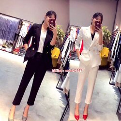 UP6201002 ชุดสูท,เสื้อสูท,สูทงานเลี้ยง,สูทงานแต่ง,สูททำงาน,สูทผู้ชาย,สูทผู้หญิง,ชุดพนักงาน,เครื่องแบบพนักงาน,ยูนิฟอร์ม UP6201002 ขาว ดำ แดง S-2XL