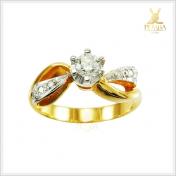 แหวนเพชรแท้ ทองแท้ ท่านหญิง(สามารถสั่งทำได้ค่ะ)