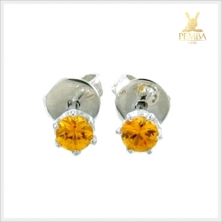 ต่างบุษราคัม เม็ดเดี่ยวสีน้ำทอง ใส่เก๋ติดหูทุกวัน