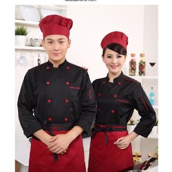 C6204003 เสื้อเชฟ เสื้อพ่อครัว เสื้อแม่ครัว เสื้อพนักงานทำอาหาร เสื้อกุ๊ก C6204003 สีภาพ M-3XL