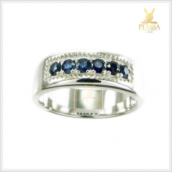 แหวนไพลินแท้ เงินแท้925 ชุบทองคำขาว เป็นที่รัก มีผู้ศรัทธาเชื่อมั่น