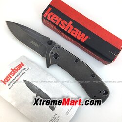 มีดพับ Kershaw 1556 BW Cryo II Knife Steel Blade 8Cr13MoV Blackwash Steel Handle 1556BW