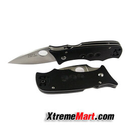 มีดพับ NAVY รุ่น K607 พร้อมซองไนล่อน ระบบ Compression Lock Stainless Steel Folding Knife (สีดำ)