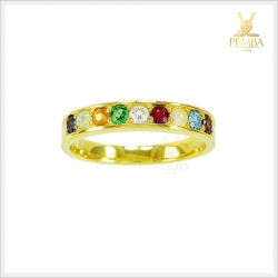 แหวนทองนพเก้าแท้ เสริมการงานราบรื่น (สามารถสั่งทำได้ค่ะ)