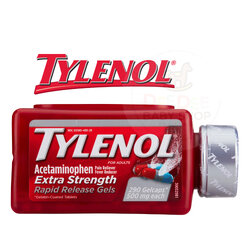 ยาบรรเทาอาการปวดและลดไข้ชนิดเข้มข้น Tylenol Extra Strength RAPID RELEASE Gels (290 Gelcaps)