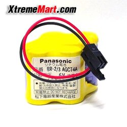 แบตเตอรี่ FANUC A98L-0031-0025 , A06B-6114-K504 (Panasonic BR-2/3AGCT4A) 2400mAh 6V (ขั้วสีดำ)
