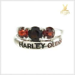 แหวนนิลแท้ & แหวนสลักชื่อ(เลือกสลักอักษรได้ตามต้องการ) เข้ากันอย่างลงตัว