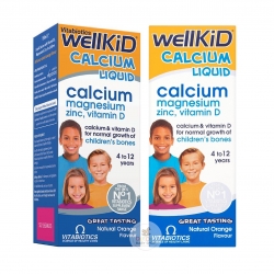 วิตามินเสริมแคลเซียมสำหรับเด็ก Vitabiotics WellKid Calcium Liquid
