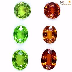 พลอยมาลีการ์เน็ต และ พลอยสเปคสไทท์ จัดเซต จำนวน 6 เม็ด น้ำหนักรวม 5.26 กะรัต