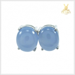 ต่างหูคาซิโดนิ เงินแท้ ชุบทองคำขาว