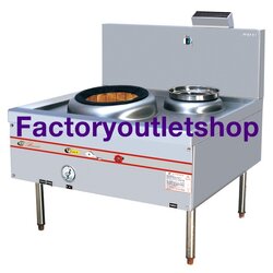 เตาเซียงไฮ้ เตาลม 1 หัว เตาหัวฟู่ พร้อมหม้ออุ่นซุป 1 หัว Single Burner Chinese Range with warmer